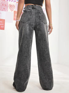 DAZOGO Relaxed Fit Women Dark Grey Jeans - Image 2