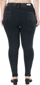 ZXN Slim Women Black Jeans - Image 2