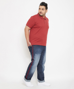 Instafab Plus Regular Men Blue Jeans - Image 4