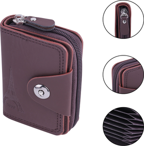 Watch Star Men & Women Casual, Formal, Trendy Brown Genuine Leather Card Holder - Image 3