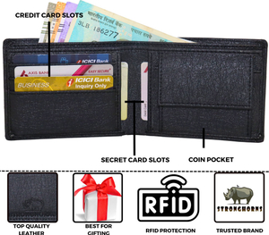 Strong Horns Men Casual, Formal Black Artificial Leather Wallet - Image 2