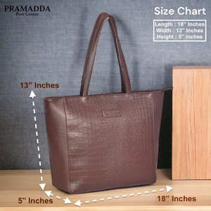 Pramadda Pure Luxury Women Brown Tote - Image 4