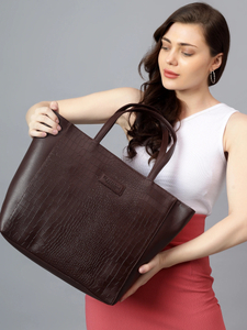 Pramadda Pure Luxury Women Brown Tote - Image 5