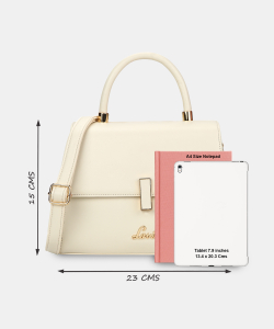 LAVIE Women White Satchel - Image 4