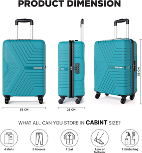 Safari Magnum Zeno 55 Cabin Suitcase 4 Wheels - 22 Inches - Image 8