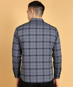 RODEIZ Men Checkered Casual Grey, Black Shirt - Image 2