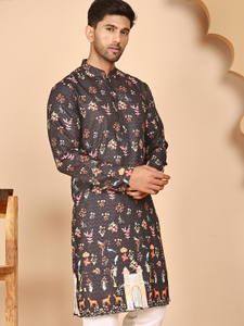 ANOUK Men Printed Straight Kurta - Image 4