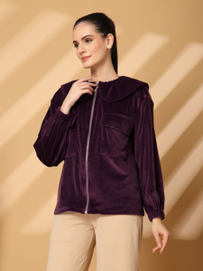 PLUSS Full Sleeve Solid Women Jacket - Image 3