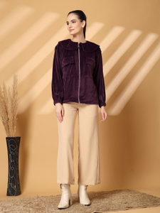 PLUSS Full Sleeve Solid Women Jacket - Image 2