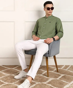 FUBAR Men Solid Casual Light Green Shirt - Image 3